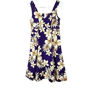 Pacific Legend Purple Floral Hawaiian Sundress Small